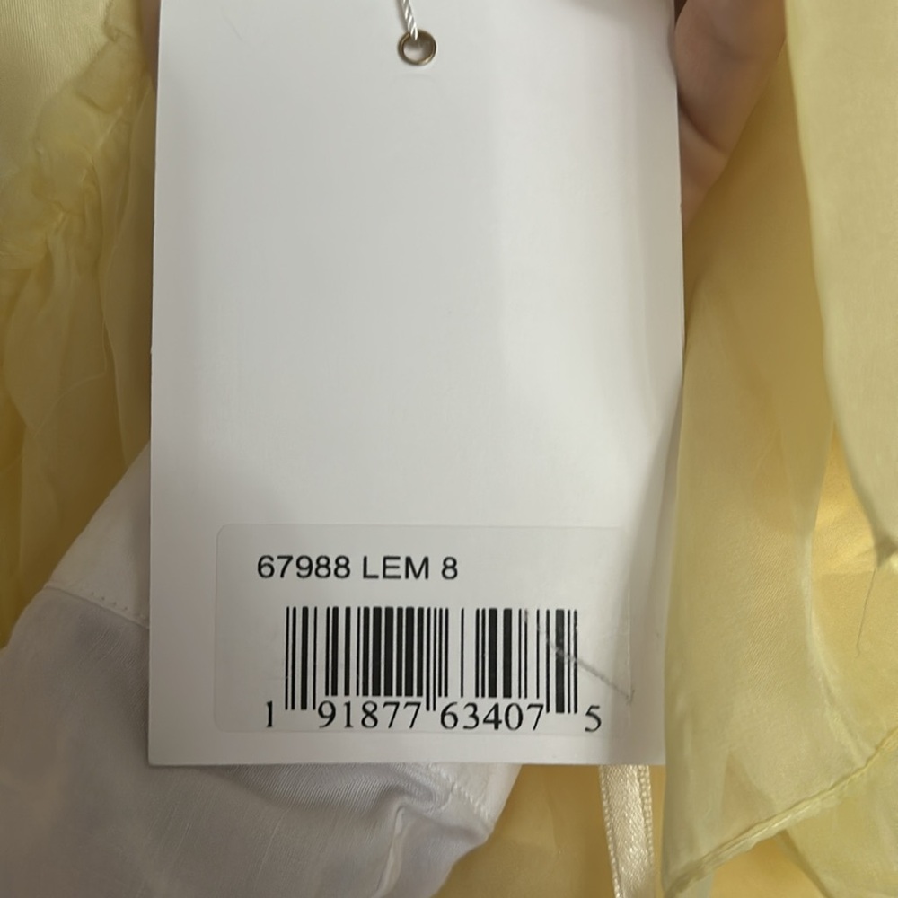 Mac Duggal Yellow Ruffled Prom Dress - Picture 2 of 8